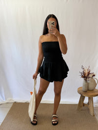 Combi bustier gaze noir - Adele