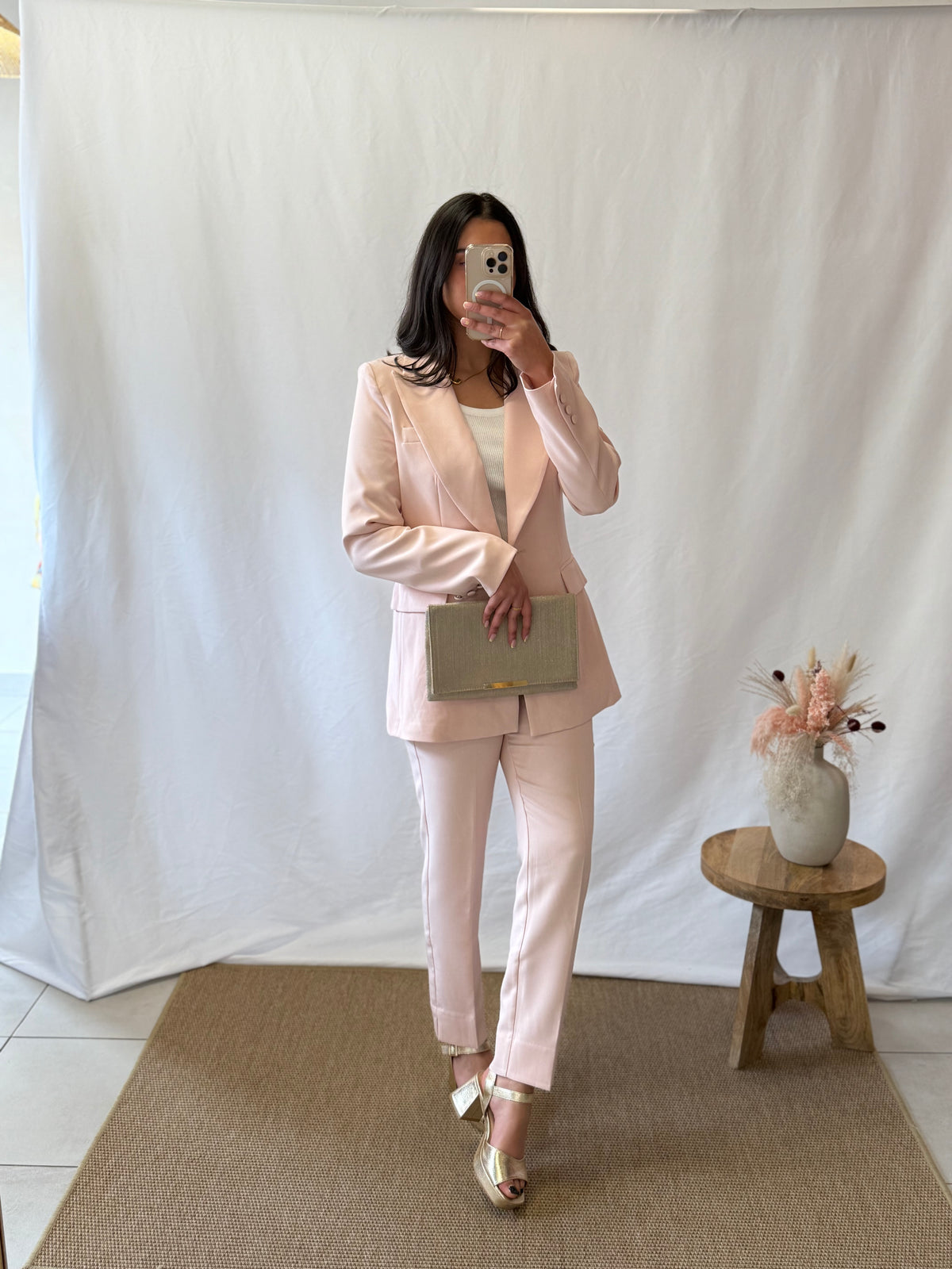 Pantalon cigarette rose - Aurel