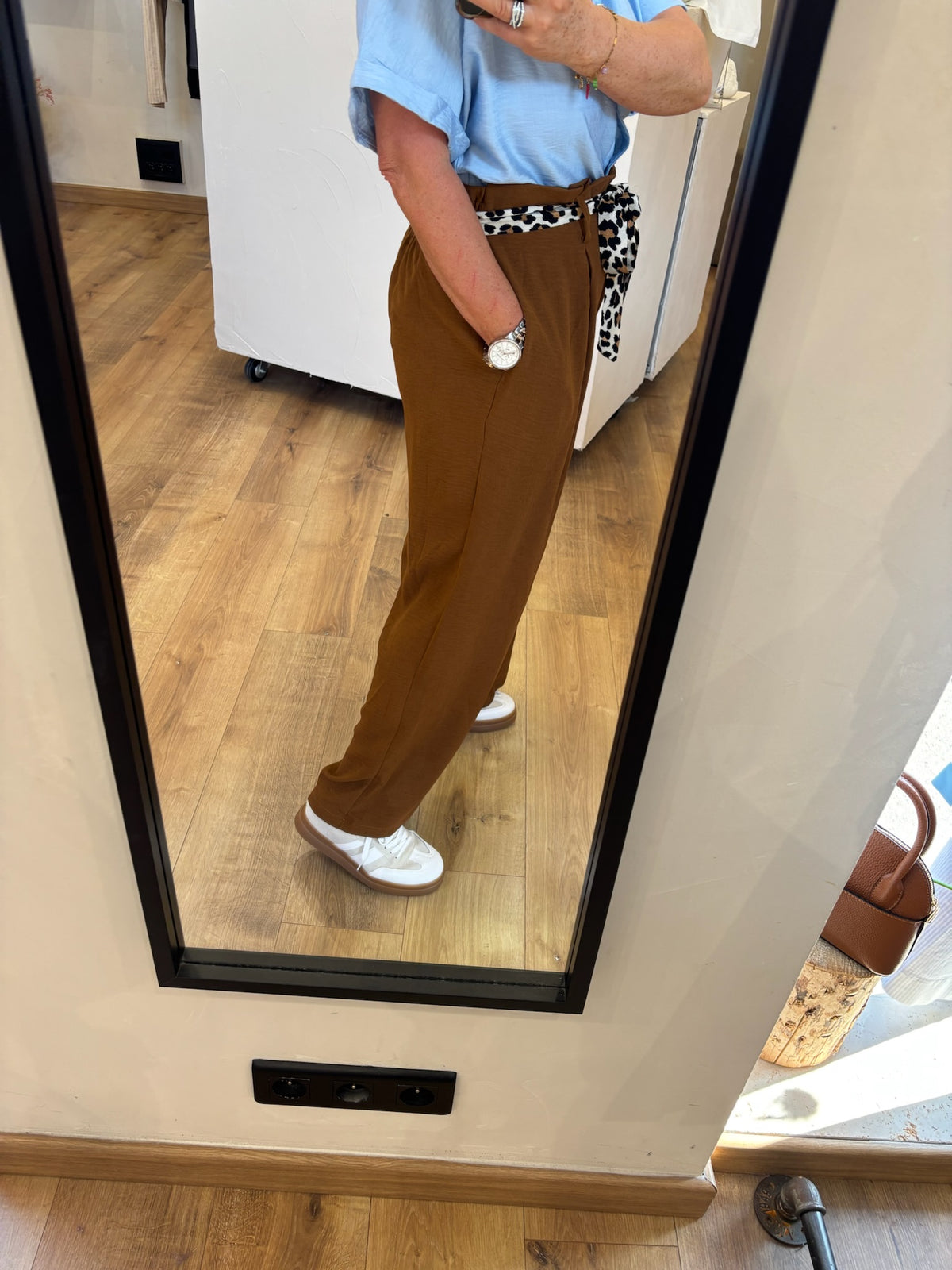 Pantalon fluide Camel - Alix