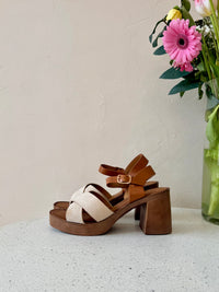 Sandale talon beige - Marta
