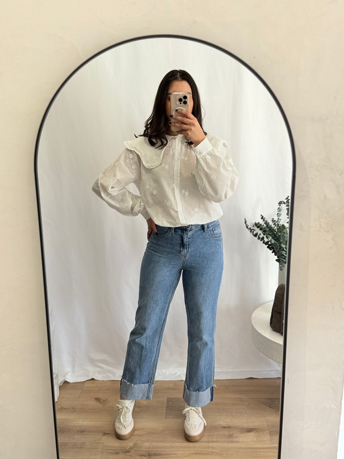 Blouse blanc col - Claudine