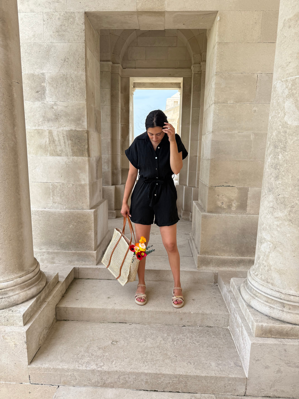 Combi short noir - Olisa