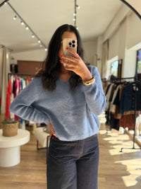 Pull bleu jean - Nina