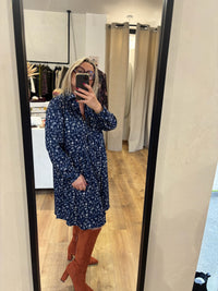 Robe motifs bleu - Ida