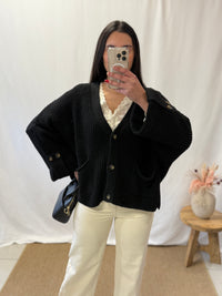 Cardigan tricot noir - Denis