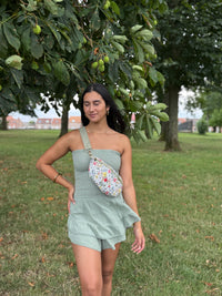 Combi bustier gaze kaki - Adele