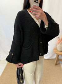 Cardigan tricot noir - Denis