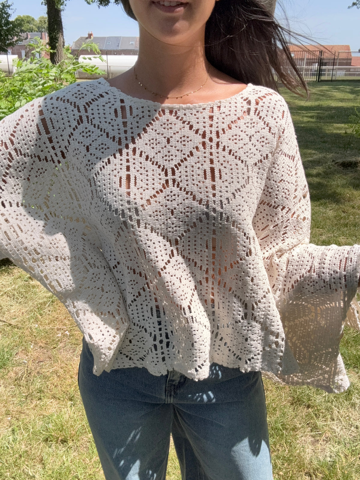 Haut crochet chauve souris - Nadia