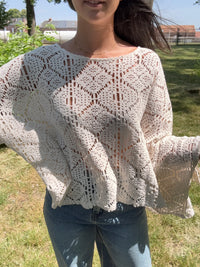 Haut crochet chauve souris - Nadia