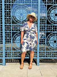 Robe courte motifs blanc - Agathe