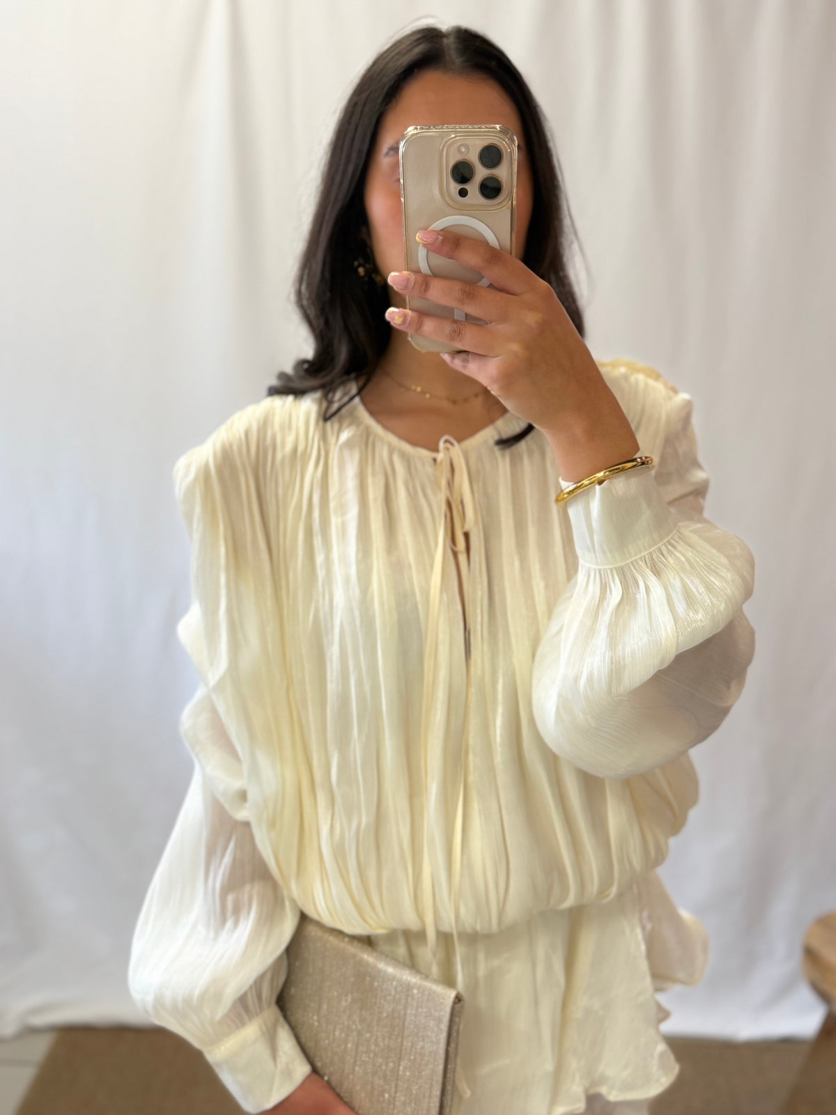 Robe ecru volant - Agatha