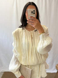 Robe ecru volant - Agatha