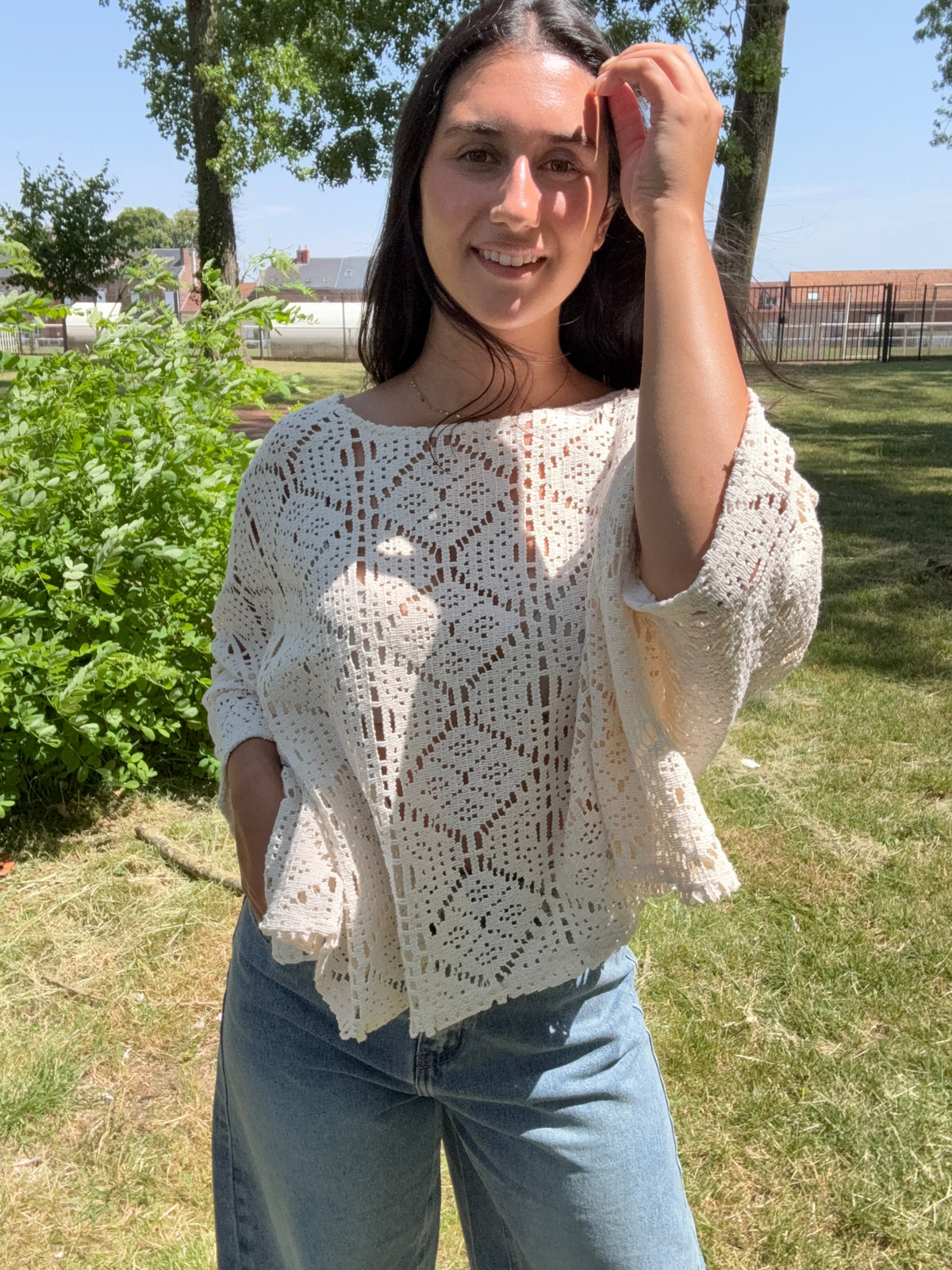 Haut crochet chauve souris - Nadia