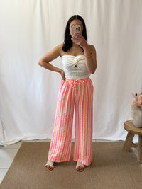 Pantalon gaz de coton - Rayure