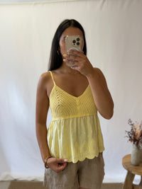 Top crochet jaune - Louisy