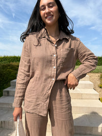 Chemise lin choco - Louise