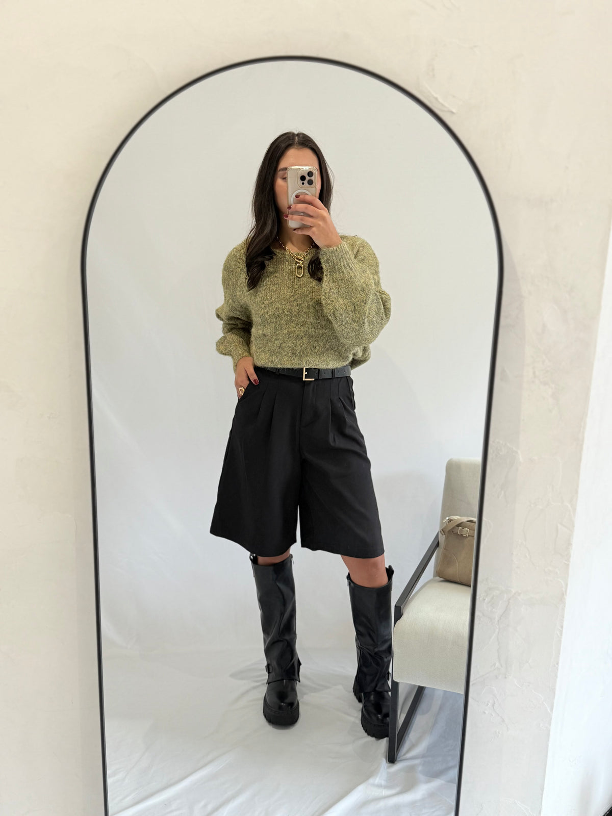 Pull chiné vert - Auguste