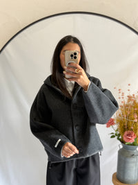 Manteau laine gris - Flora