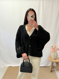 Cardigan tricot noir - Denis