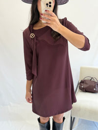 Robe courte prune - Eloane