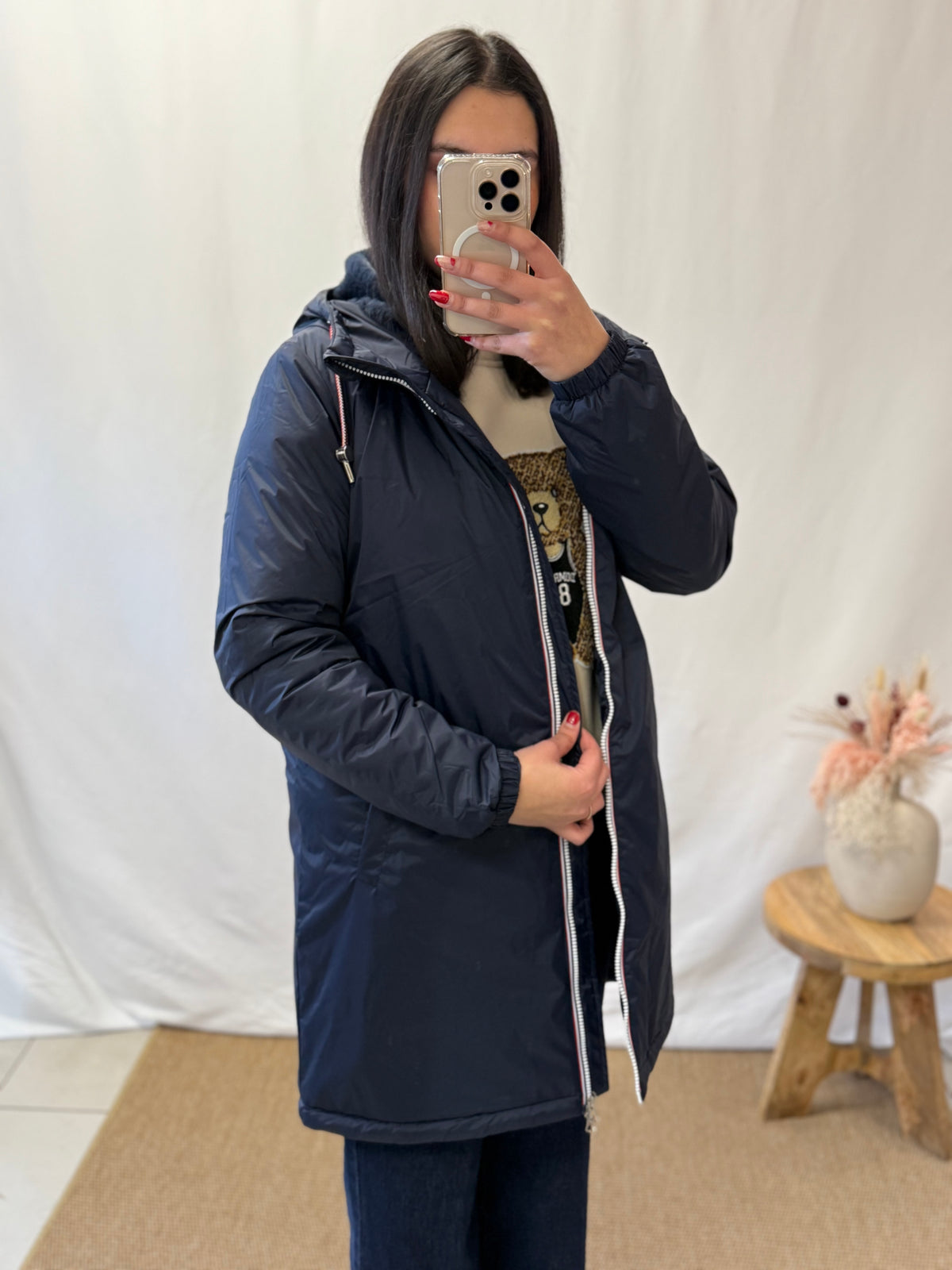 Parka fourrée marine - Leon