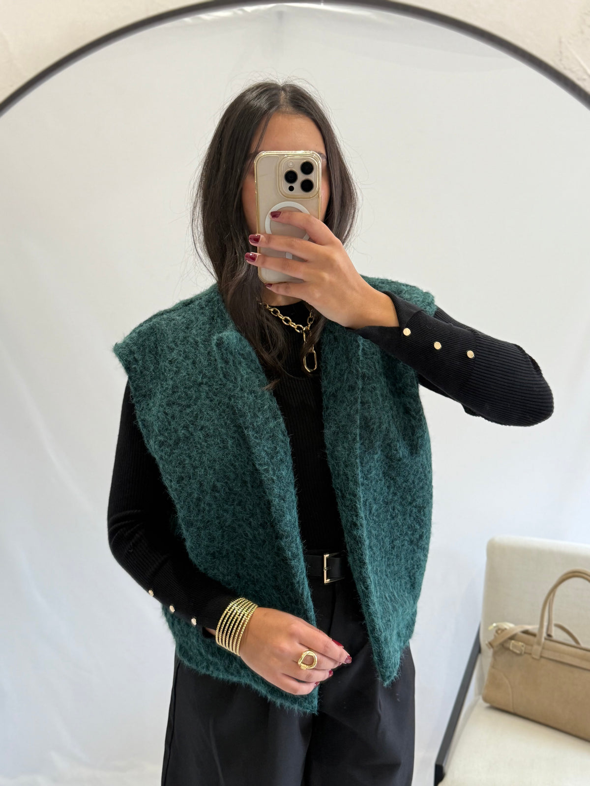 Gilet vert canard - Asther