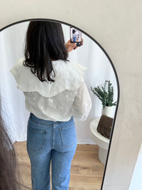 Blouse blanc col - Claudine