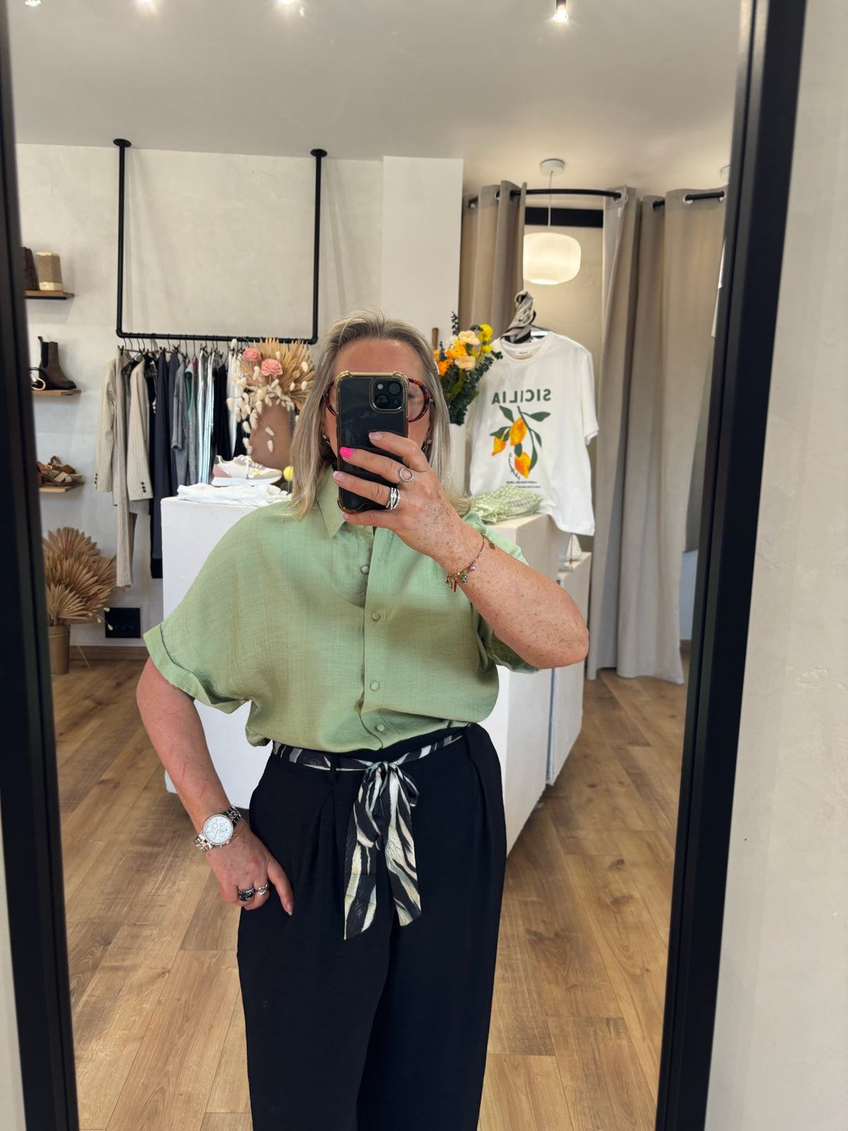 Blouse kaki - Aurelo