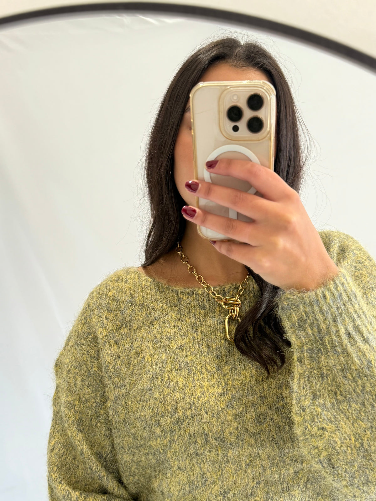 Pull chiné vert - Auguste