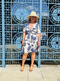 Robe courte motifs blanc - Agathe