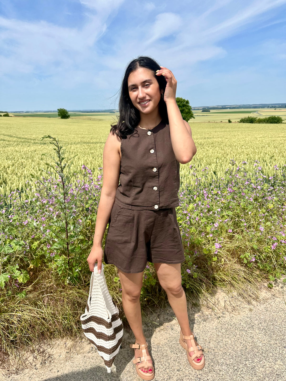 Haut lin marron - Polis