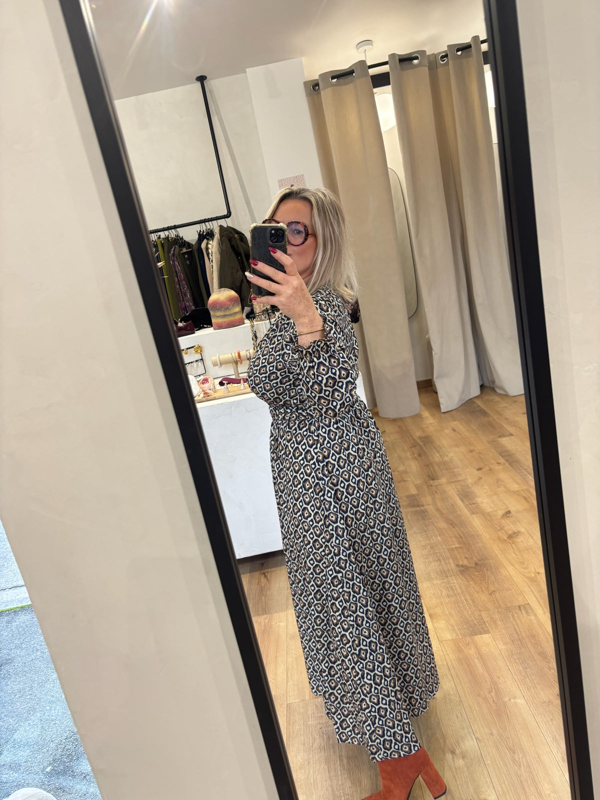 Robe longue marron - Ilona