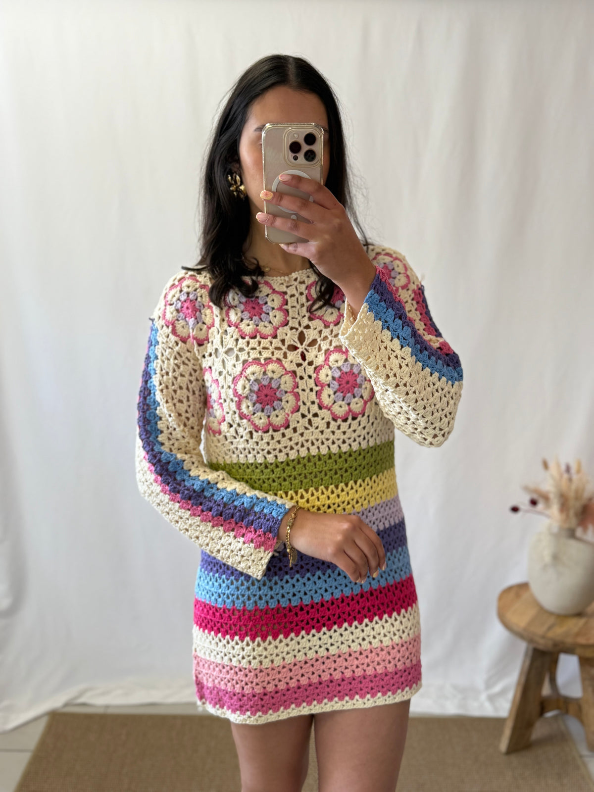 Robe crochet couleur - Tolas