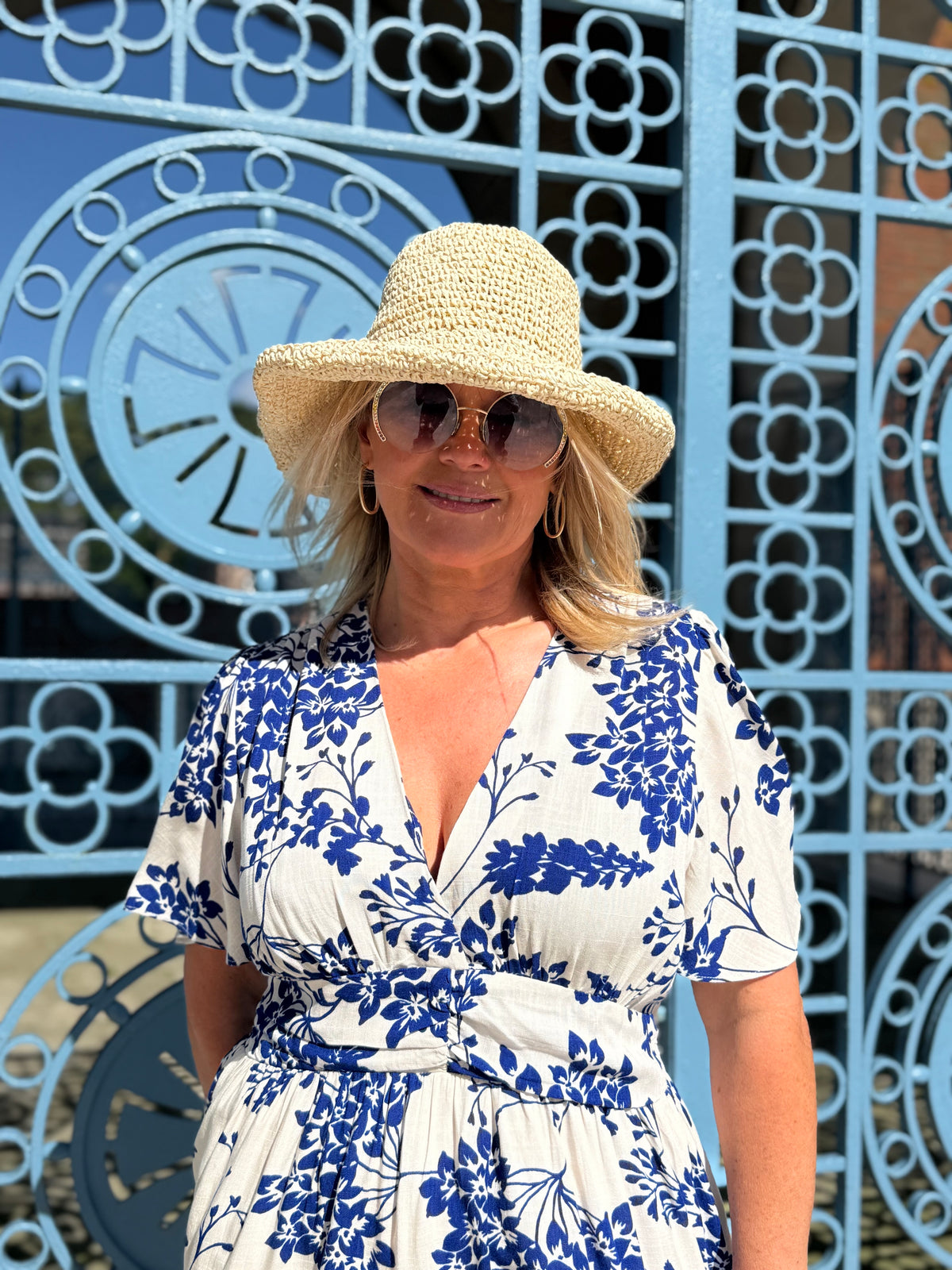 Robe courte motifs blanc - Agathe