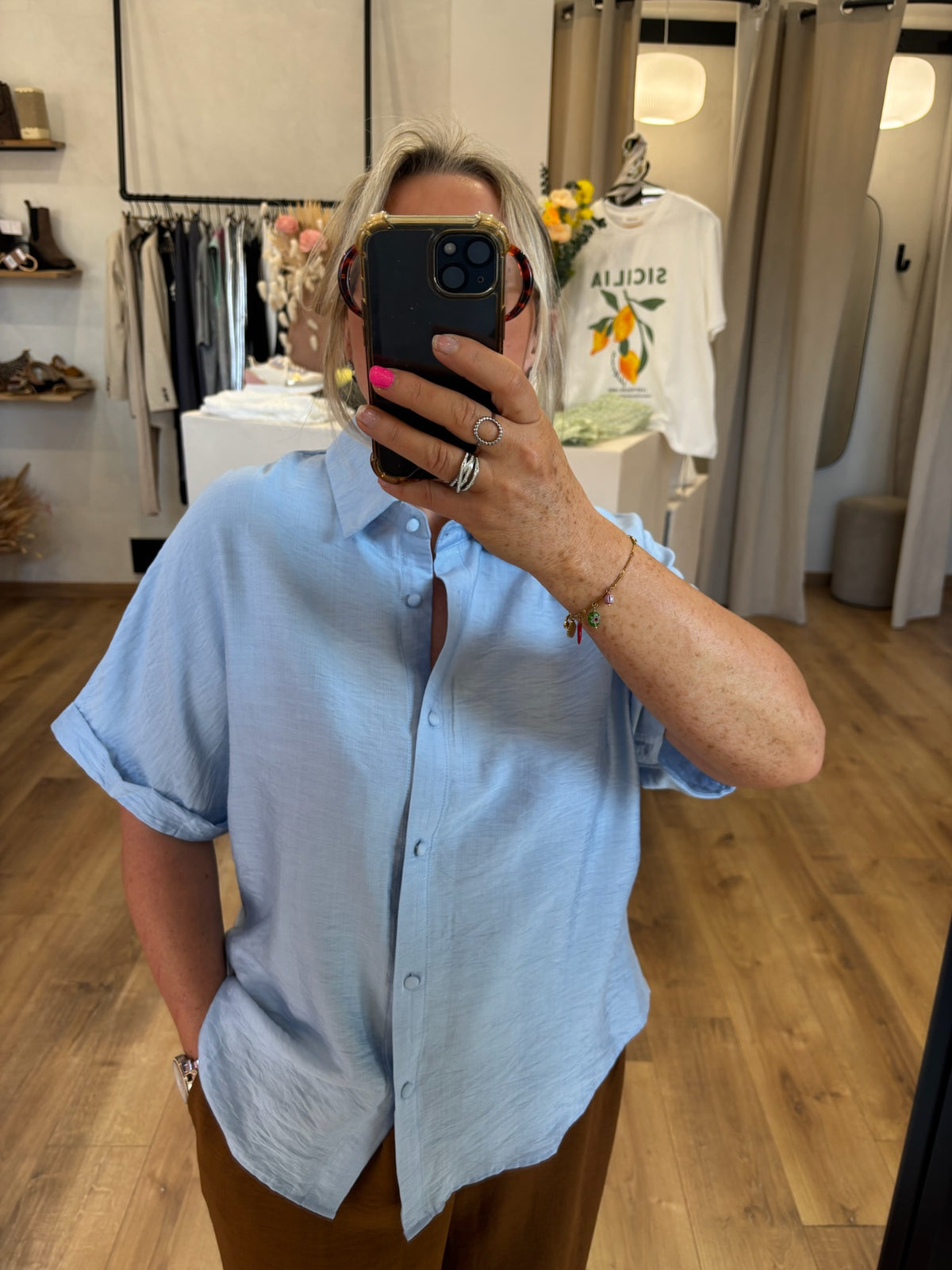 Blouse bleu ciel - Aurelo