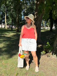 Top broderie corail - Coralie