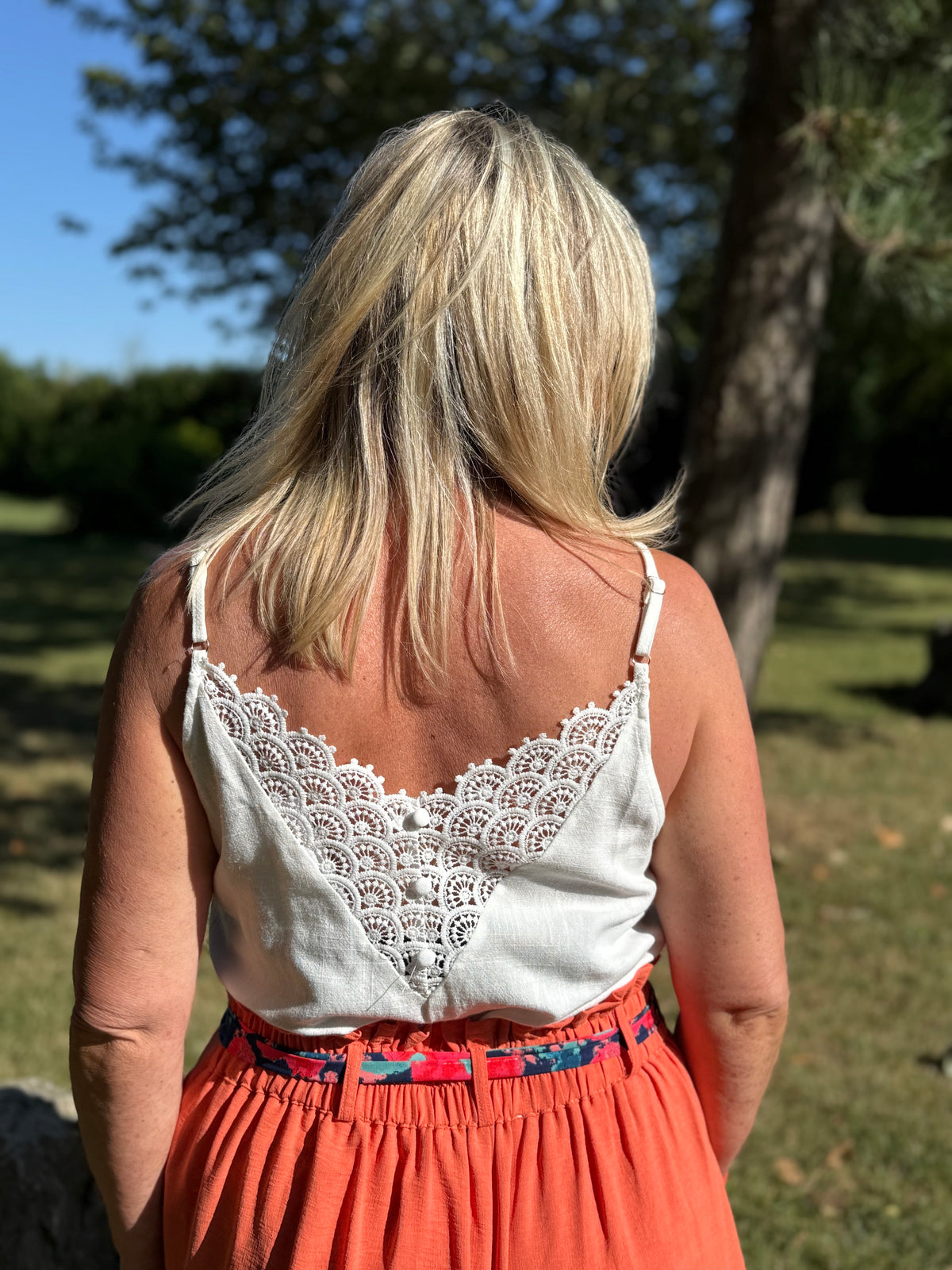 Top broderie blanc - Coralie