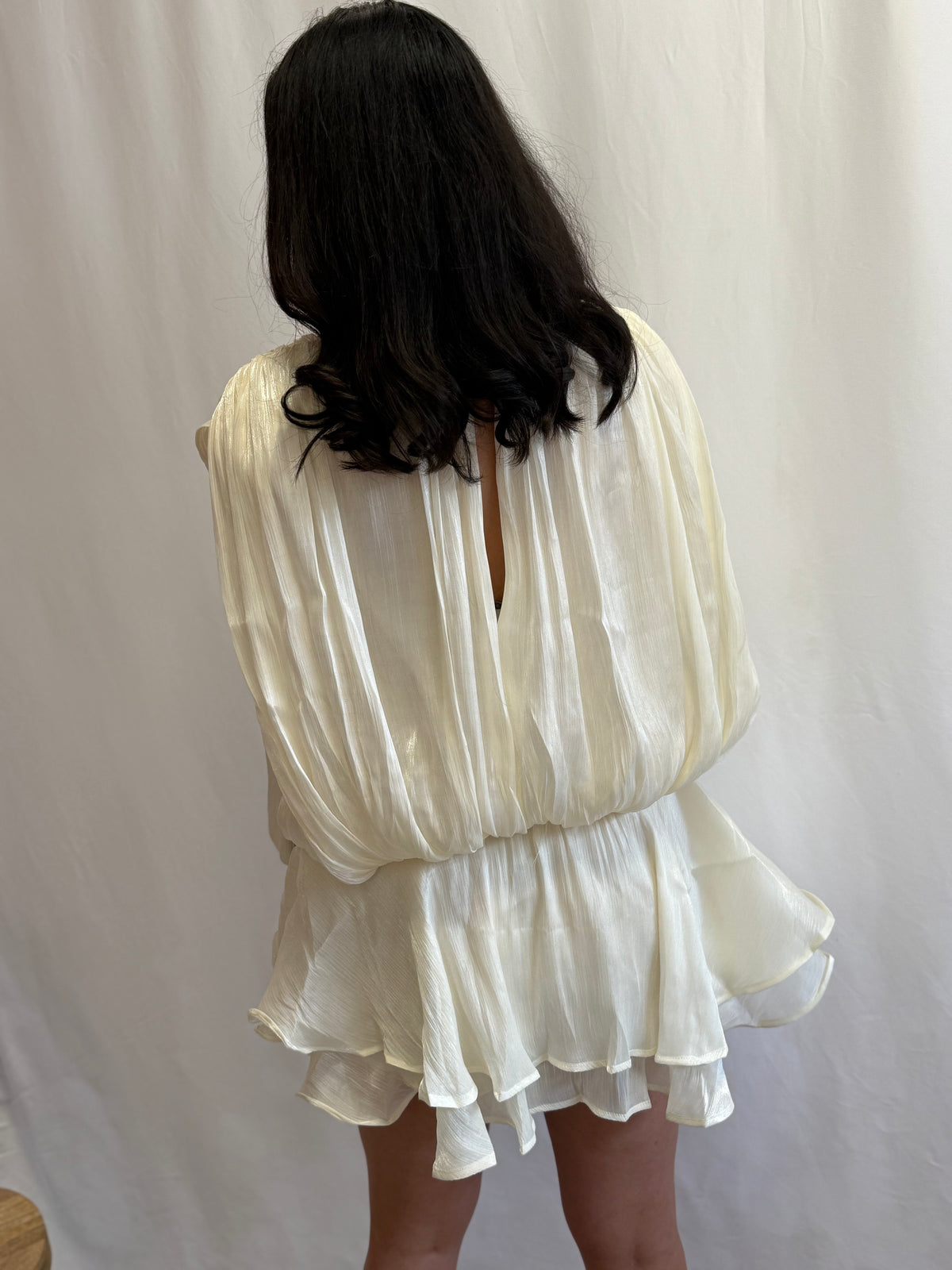 Robe ecru volant - Agatha