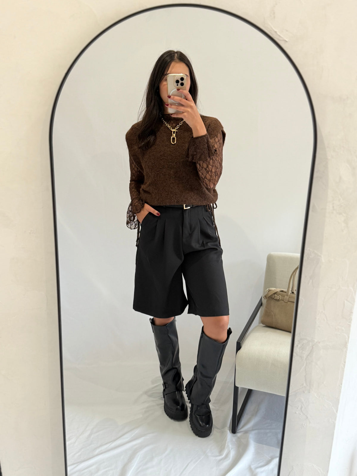 Pull sans manche marron - Giles