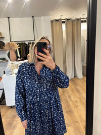 Robe motifs bleu - Ida