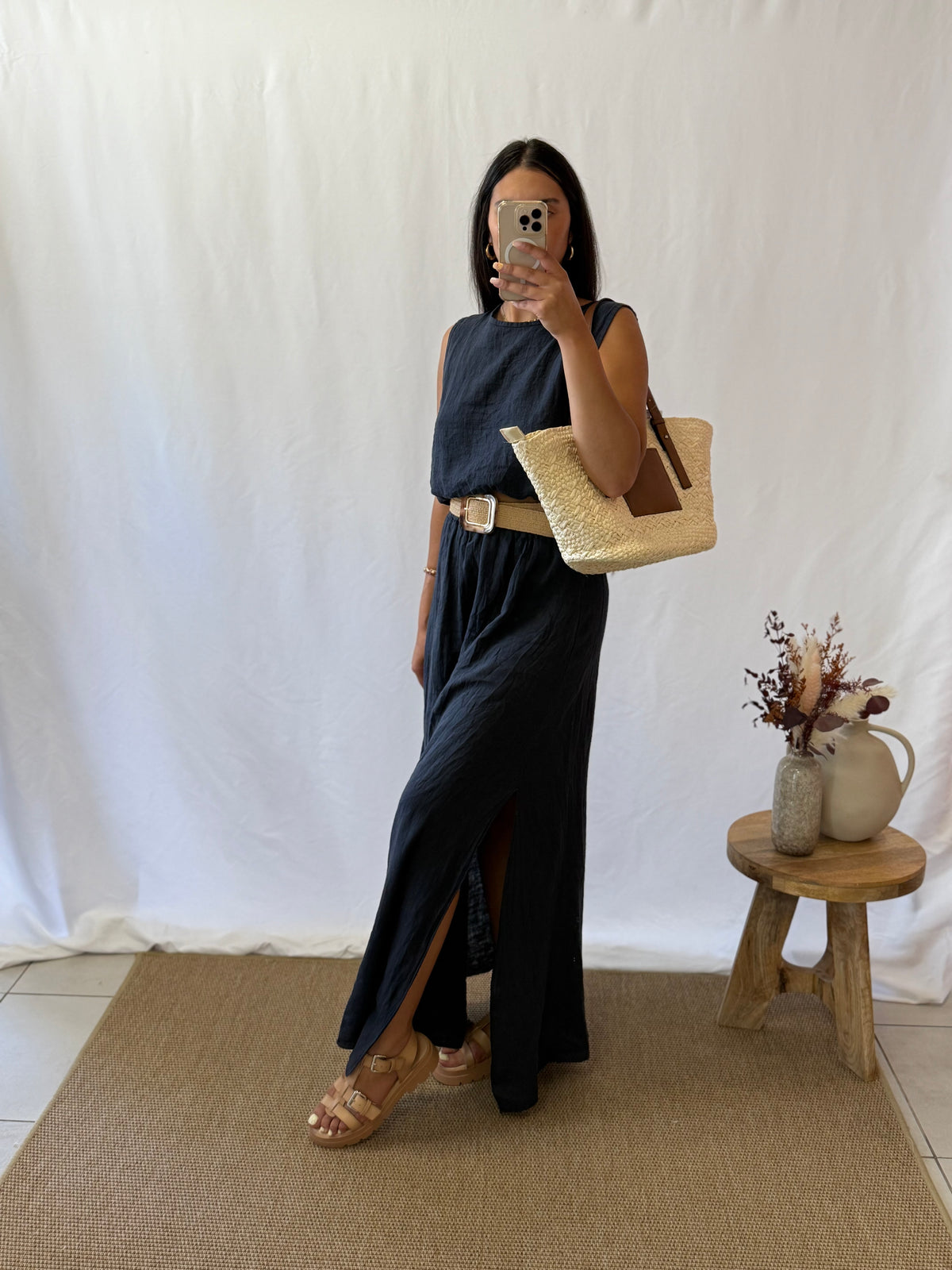 Ensemble lin marine - Astrid