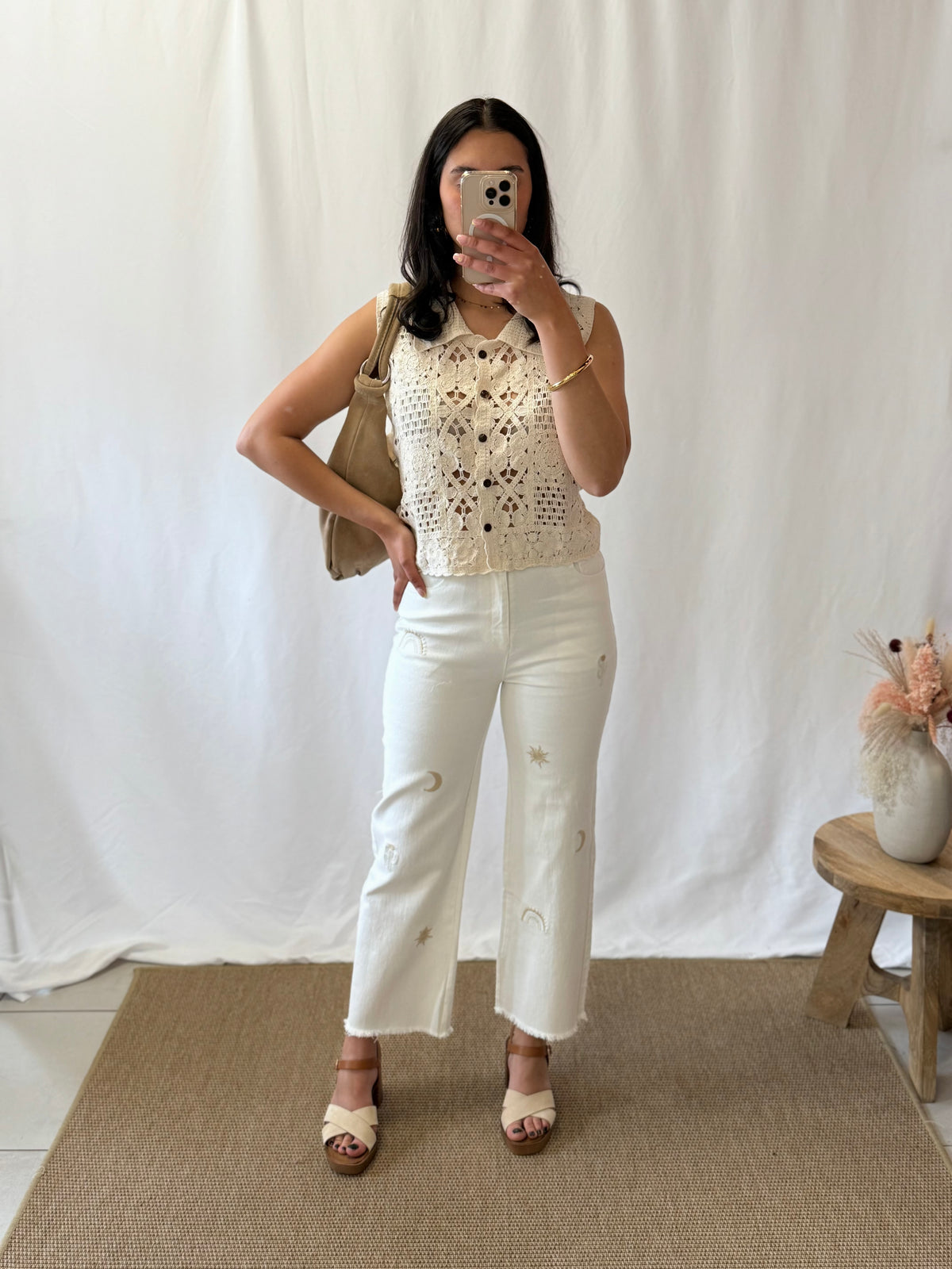 Jean blanc motifs - Solal