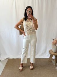 Jean blanc motifs - Solal