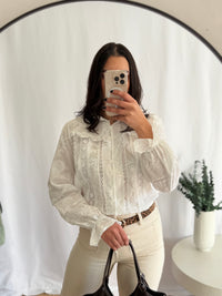 Blouse broderie blanc - Oslo