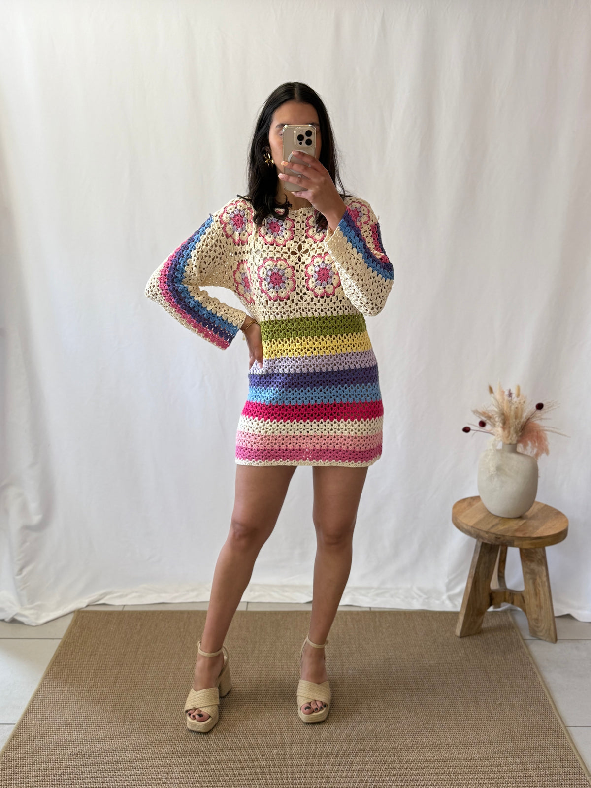 Robe crochet couleur - Tolas