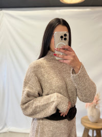 Robe longue taupe - Elio