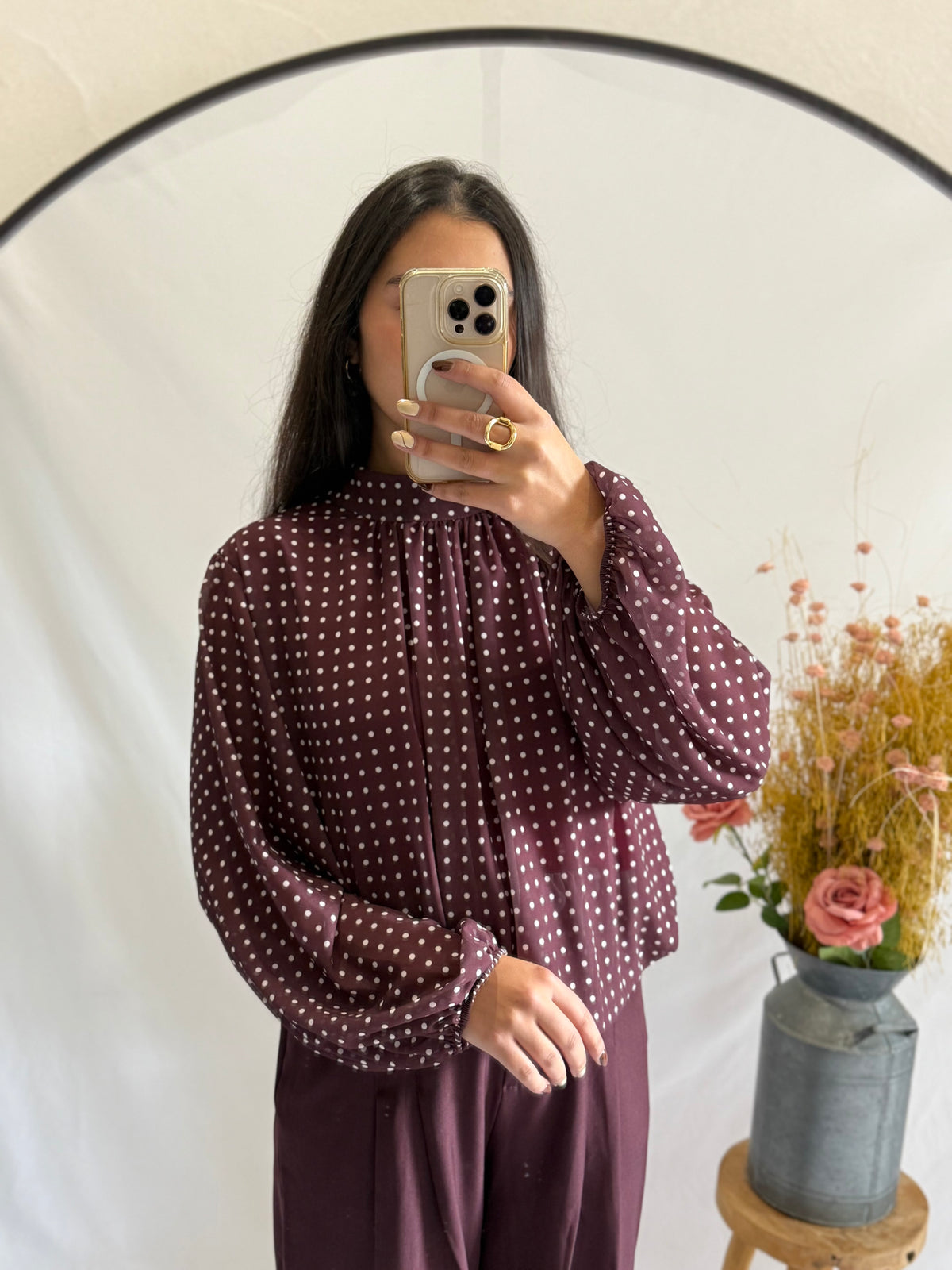 Blouse à pois - Choco