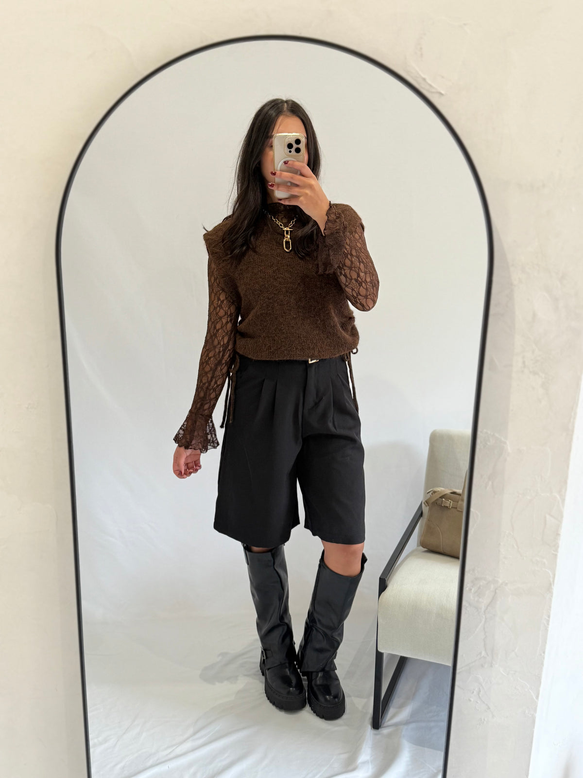 Pull sans manche marron - Giles