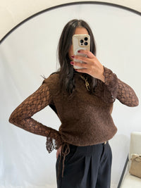 Pull sans manche marron - Giles