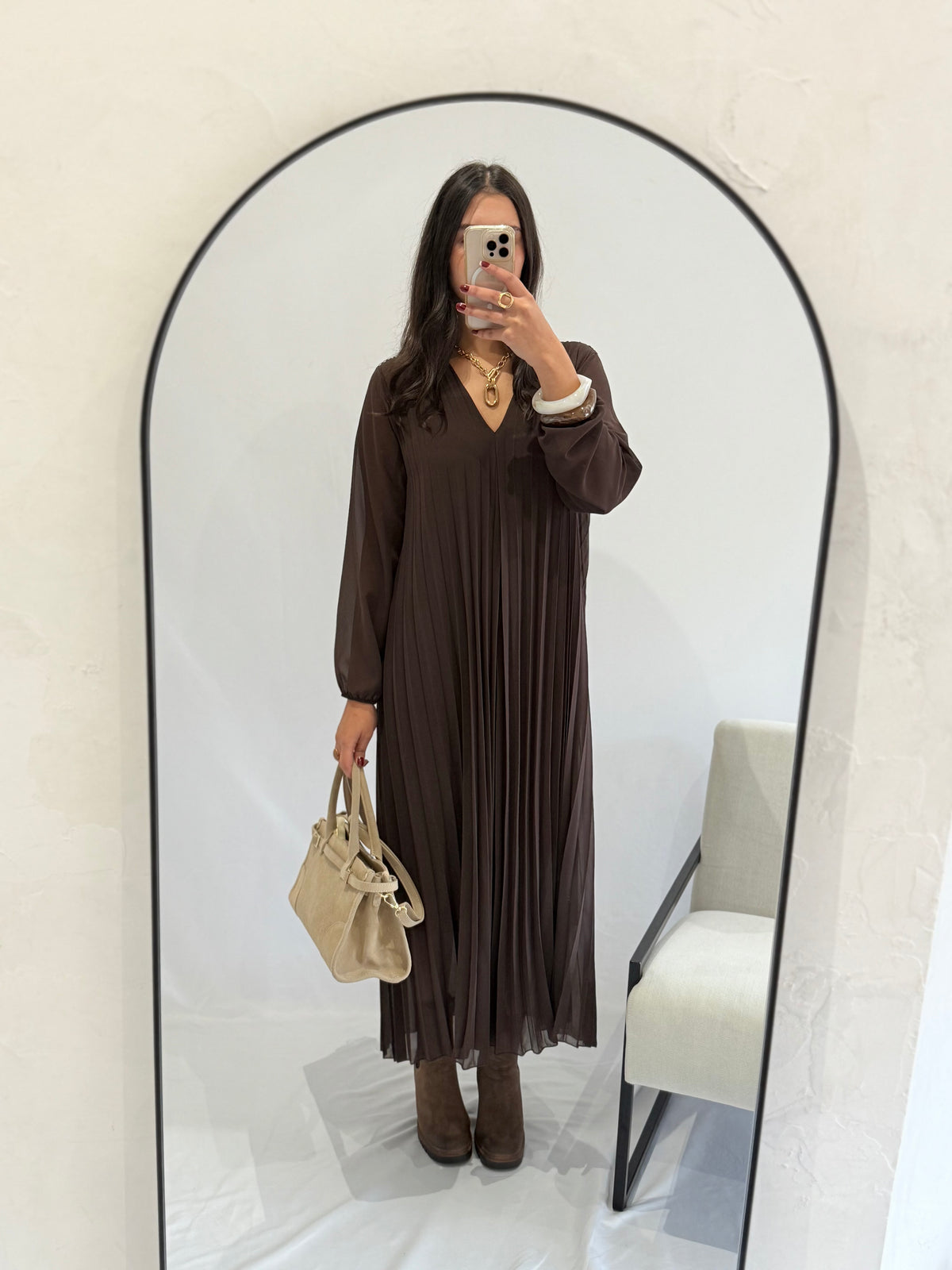 Robe longue choco - Nany